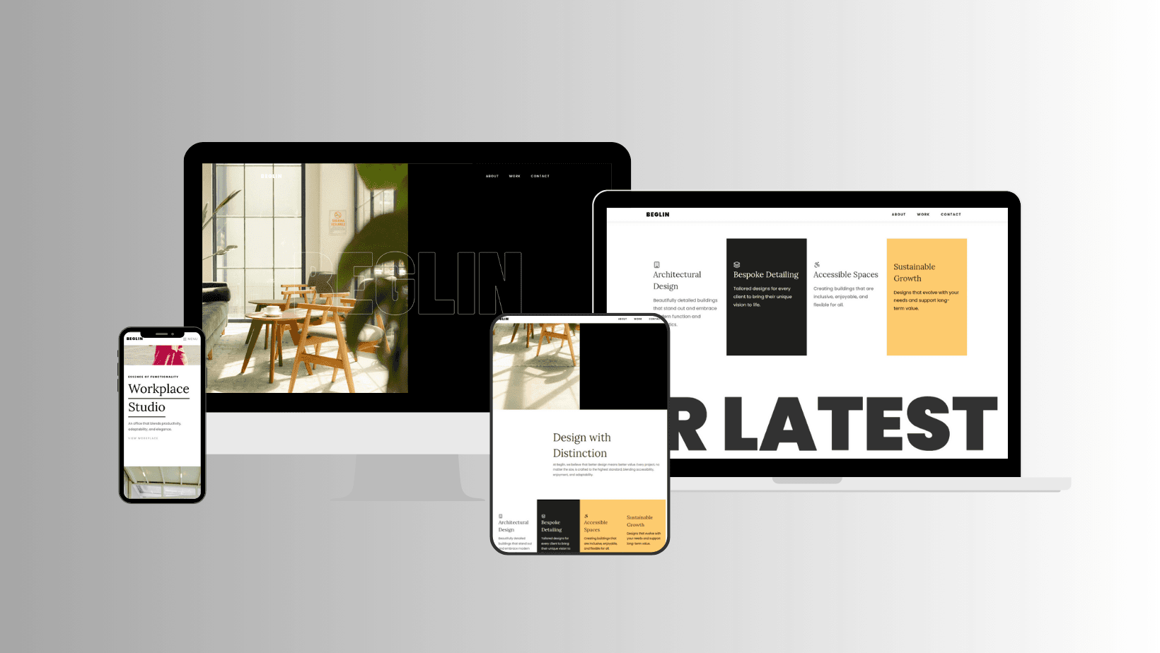 InstawebAI website mockups