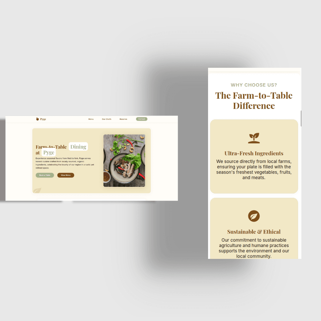 Mockups of Instantly Tailored Design with AI builder