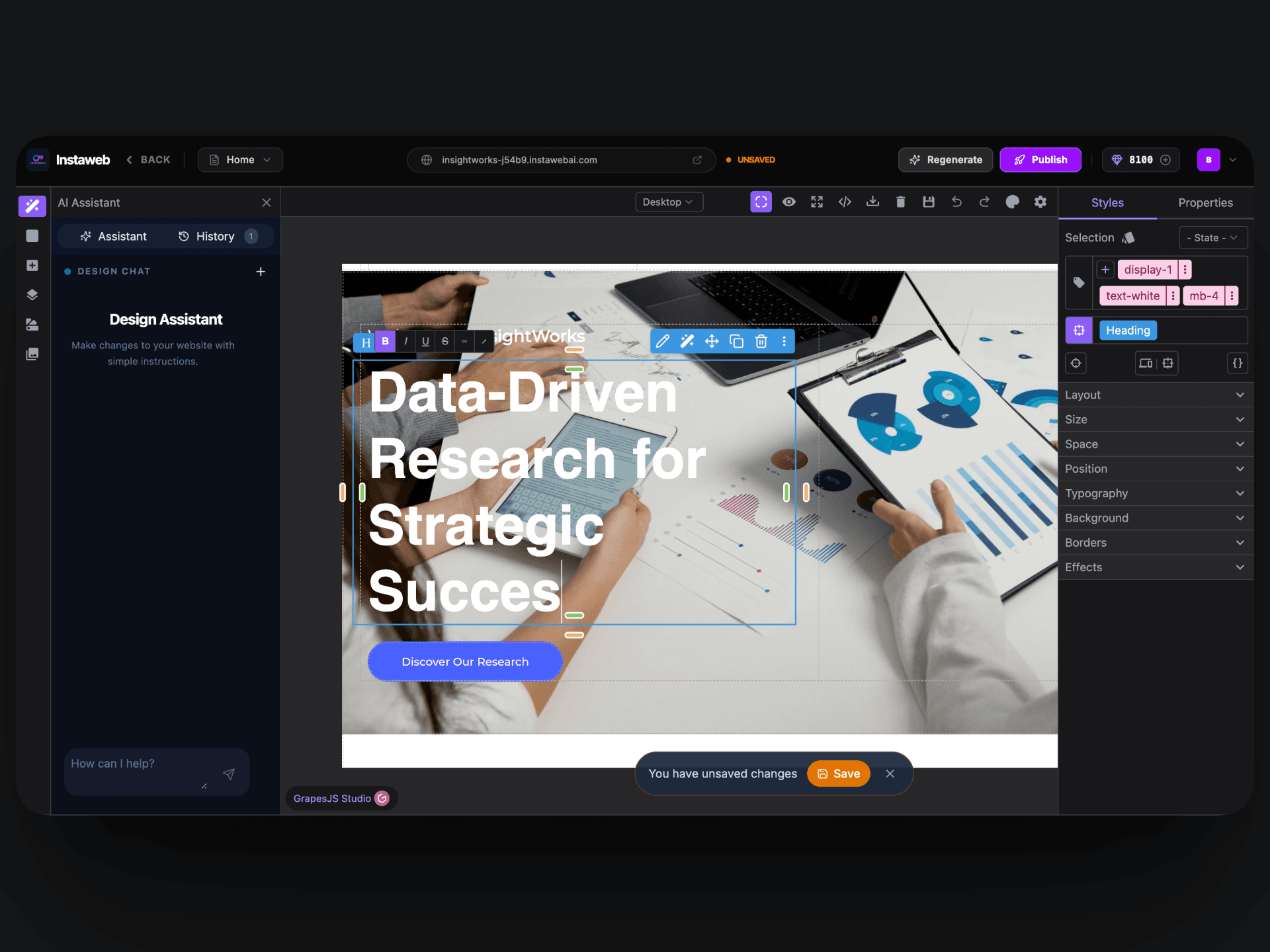 Visual Drag and Drop Editor