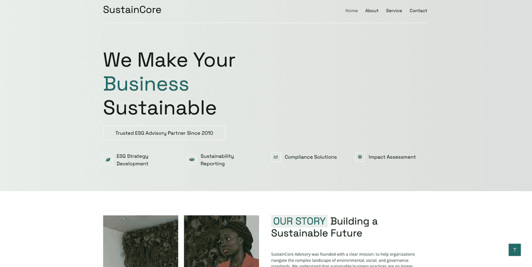 Website template example 1